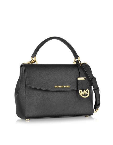 handtasche schwarz michael kors 2 leder|Michael Kors small satchel handbag.